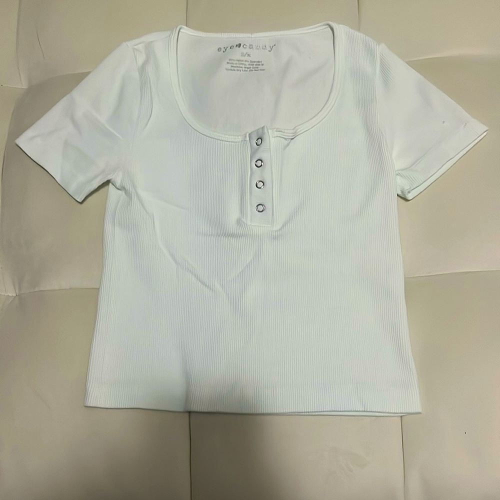 White button up top